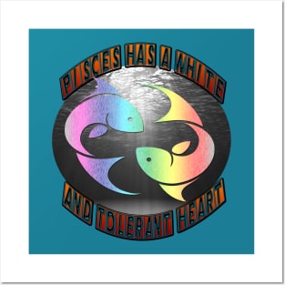 Pisces T-shirt6 with a white and indulgent heart Posters and Art